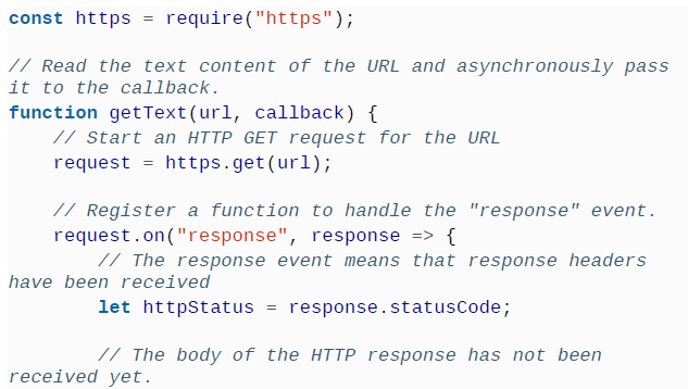 network callback example