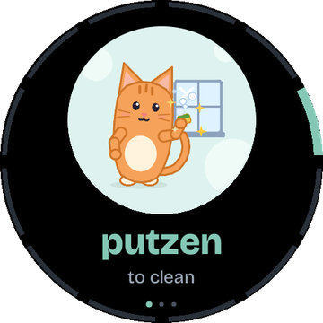 A card: Brezel the cat vacuums