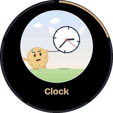 Main menu: the clock