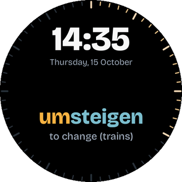The clock with a word of the day